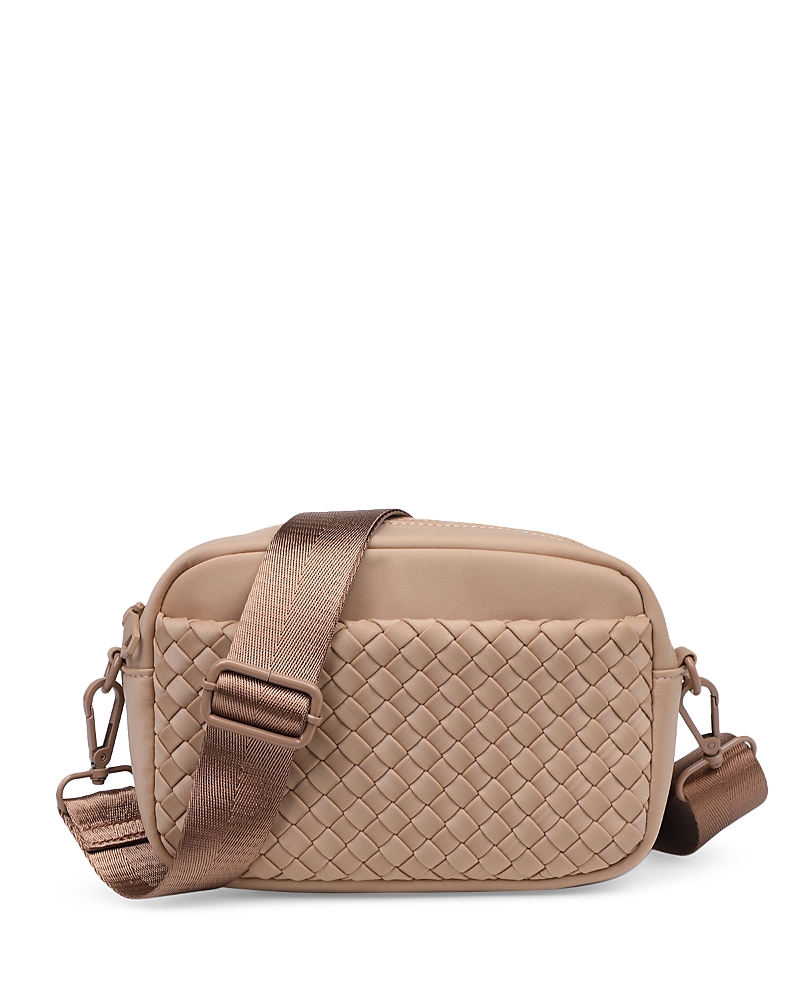 Sol & Selene Inspiration Small Woven Neoprene Crossbody In Nude
