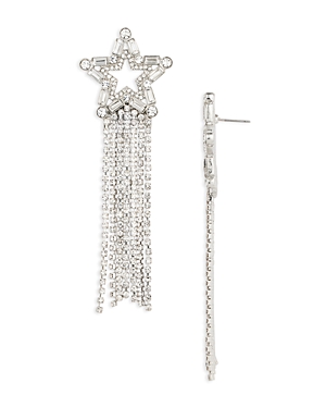 Aqua Star Duster Earrings in Rhodium Plated - 100% Exclusive
