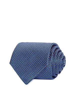 The Men's Store At Bloomingdale's Micro Dot Neat Silk Classic Tie - 100% Exclusive In Black/royal