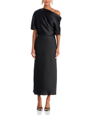 Draped Pencil Midi Dress