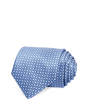 The Men's Store At Bloomingdale's Floral Grid Silk Classic Tie - 100% Exclusive In Light/blue