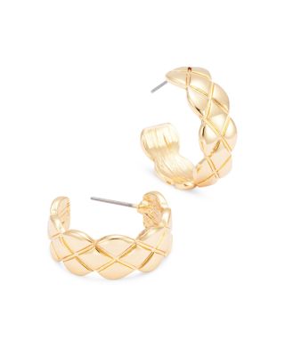 Crisscross Hoop Earrings in 16K Gold Plated - Exclusive