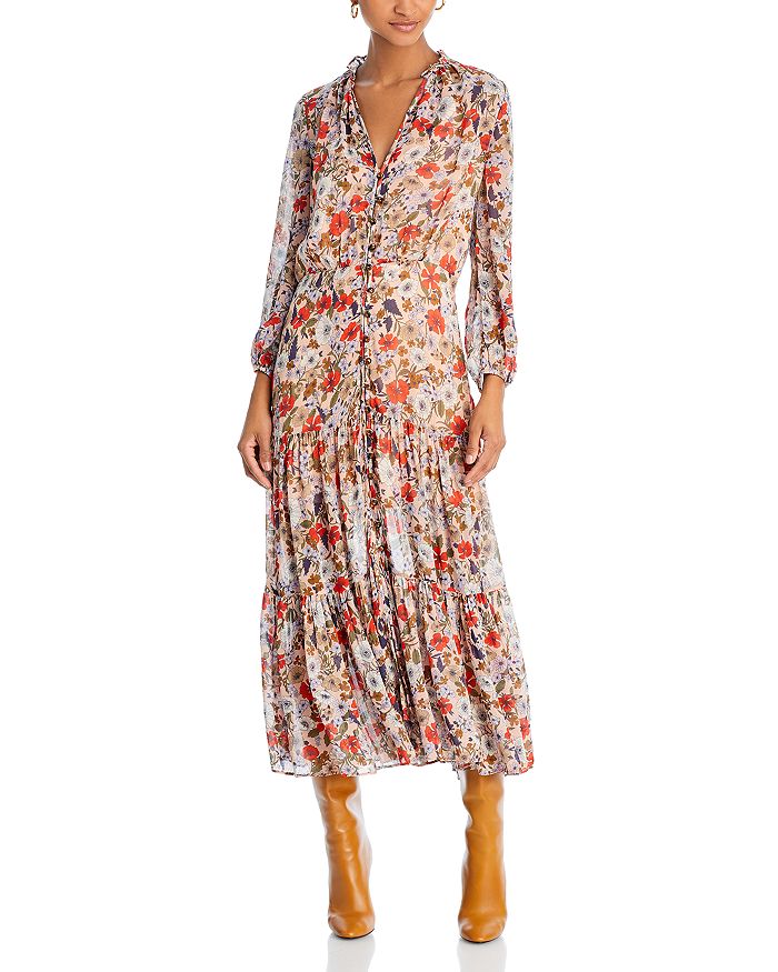 Veronica Beard Zovich Floral Midi Dress | Bloomingdale's