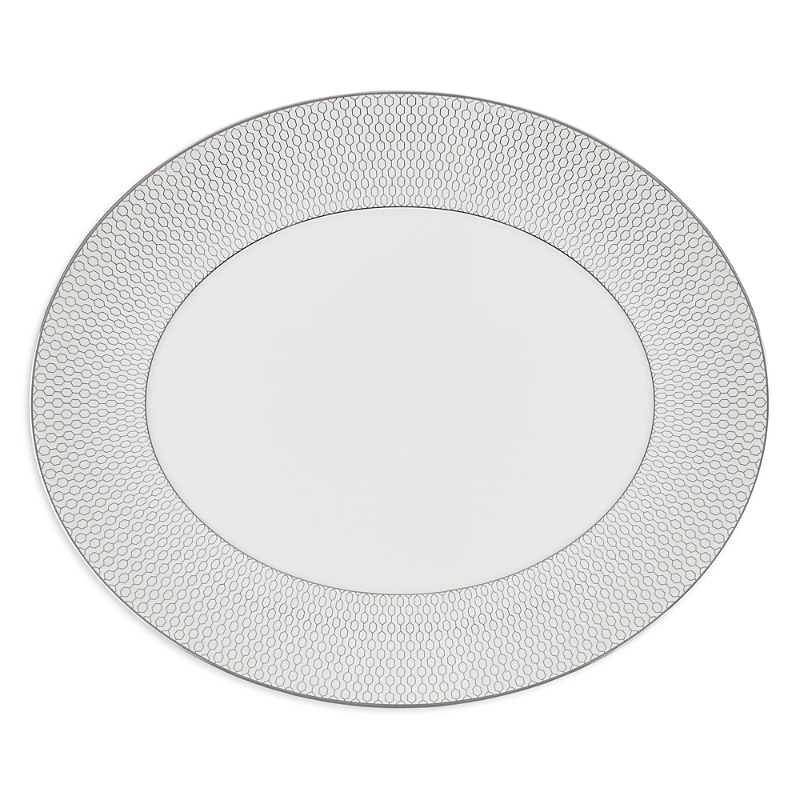 Wedgwood Gio Platinum Oval Platter In Multi