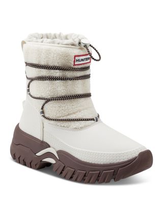 Hunter - Women's Wanderer Faux Fur & Suede Short Cold Weather Boots