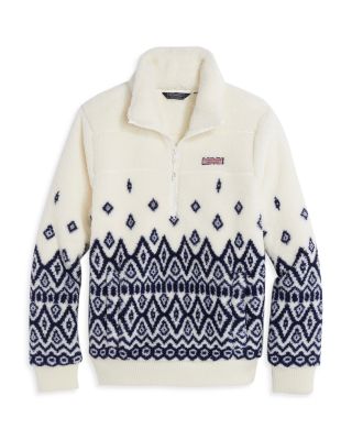 Vineyard Vines Fair Isle Quarter Zip Fleece Pullover