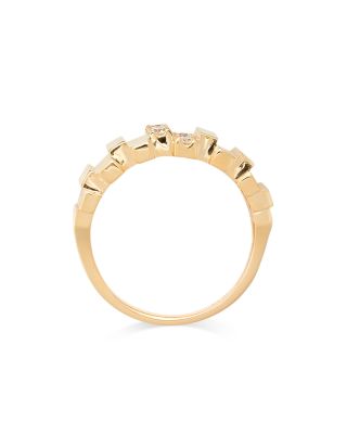 Diamond Vertical Bar Ring in 14K Yellow Gold, 0.30 tcw 