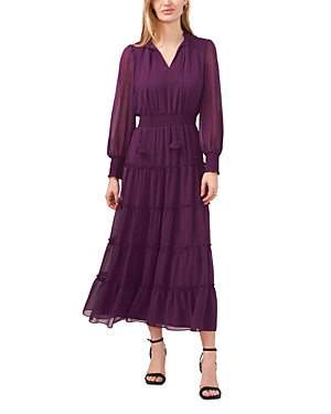1.state Long Sleeve Tiered Maxi Dress