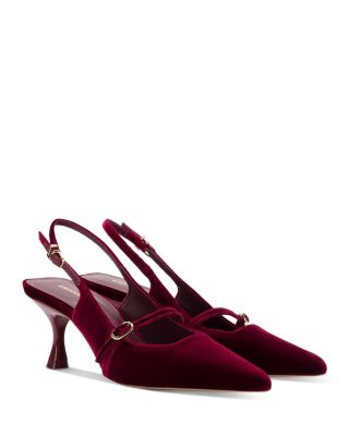 Larroudé - Women's Ines Pointed Toe Slingback Pumps