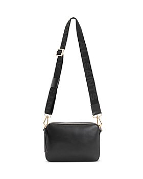 AllSaints black Leather Eve Quilted Cross-Body Bag