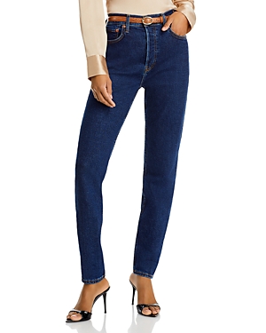 Re/done High Rise Skinny Jeans Dark Rinse 27 In Dark Rinse