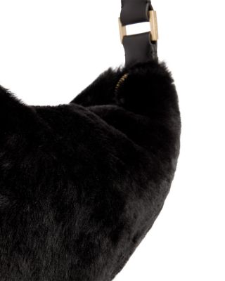 Half Moon Shearling Shoulder Bag