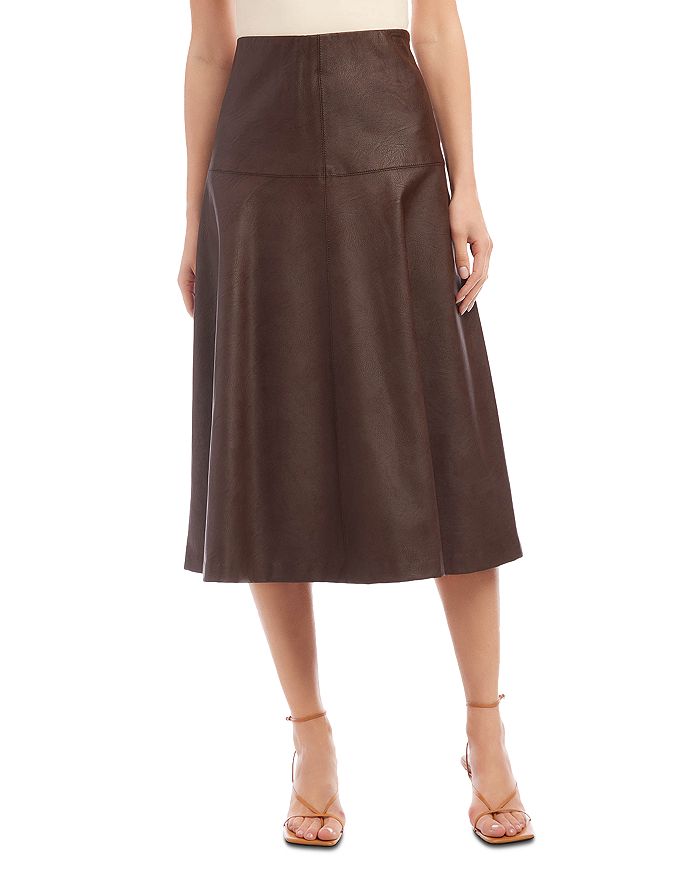 Karen Kane Faux Leather Midi Skirt | Bloomingdale's
