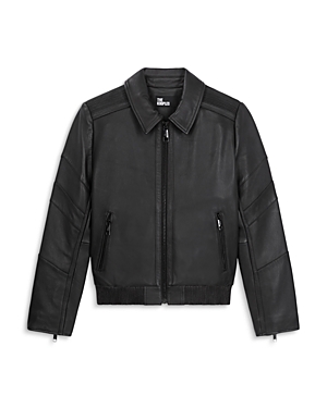 The Kooples Leather Biker Jacket In Black