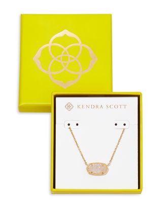Kendra Scott Elisa Azalea Illusion Stone Pendant Necklace in 14K