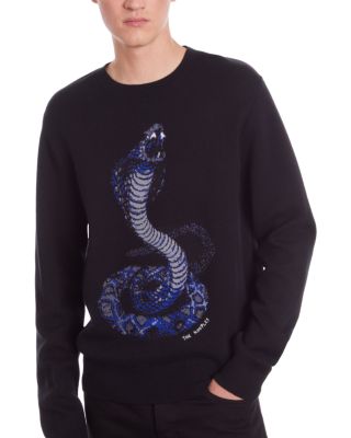 The Kooples - Cobra Jacquard Comfort Fit Crewneck Sweater