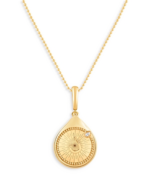 Harakh Diamond Accent Joy Pendant Necklace in 18K Yellow Gold, 0.02 ct. t.w., 18