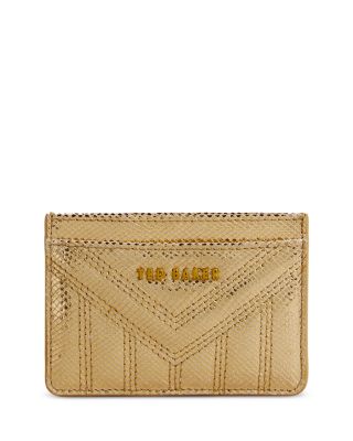 Ted Baker - Ayasiny Embossed Metallic Leather Card Holder