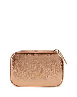 Ted Baker Iveesa Mini Zipped Jewelry Case In Rose Gold