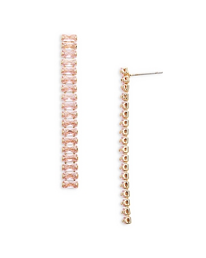 Aqua Baguette Line Earrings - 100% Exclusive In Pink