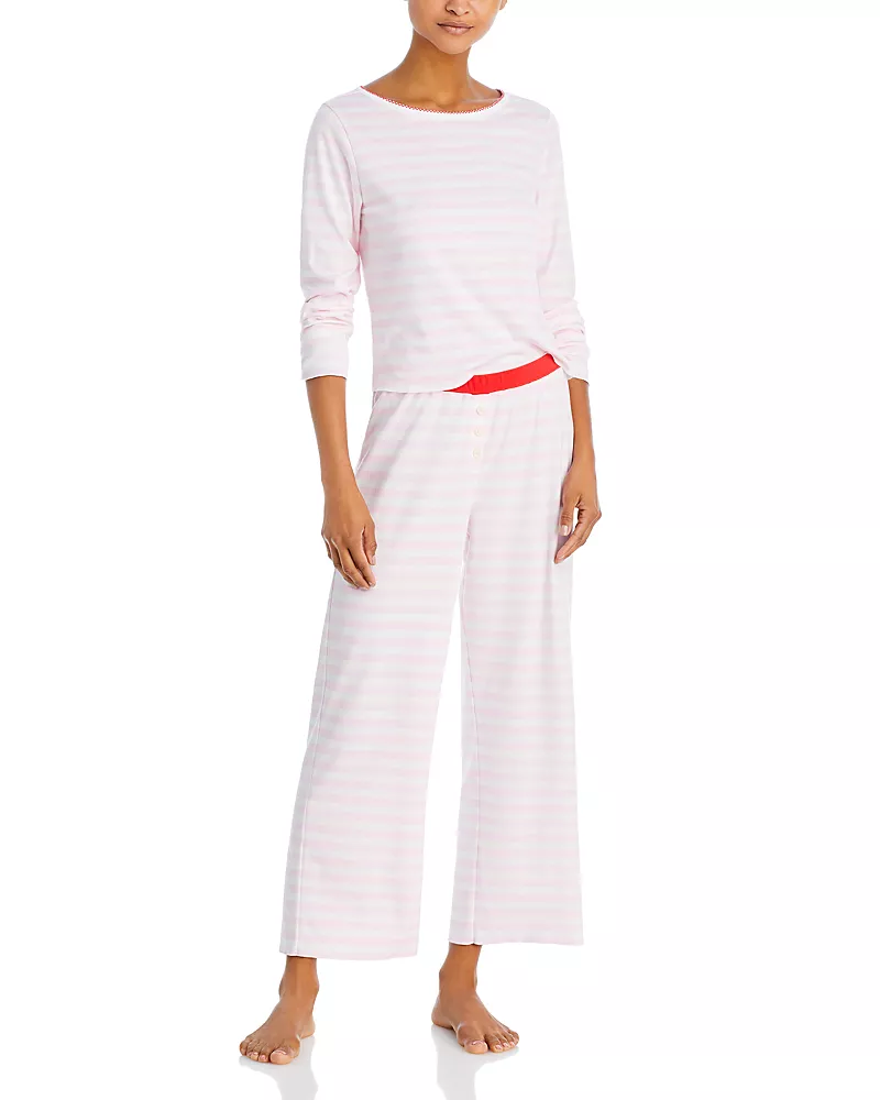 Cozyland Ellie Striped Cotton Holiday Pajama Set