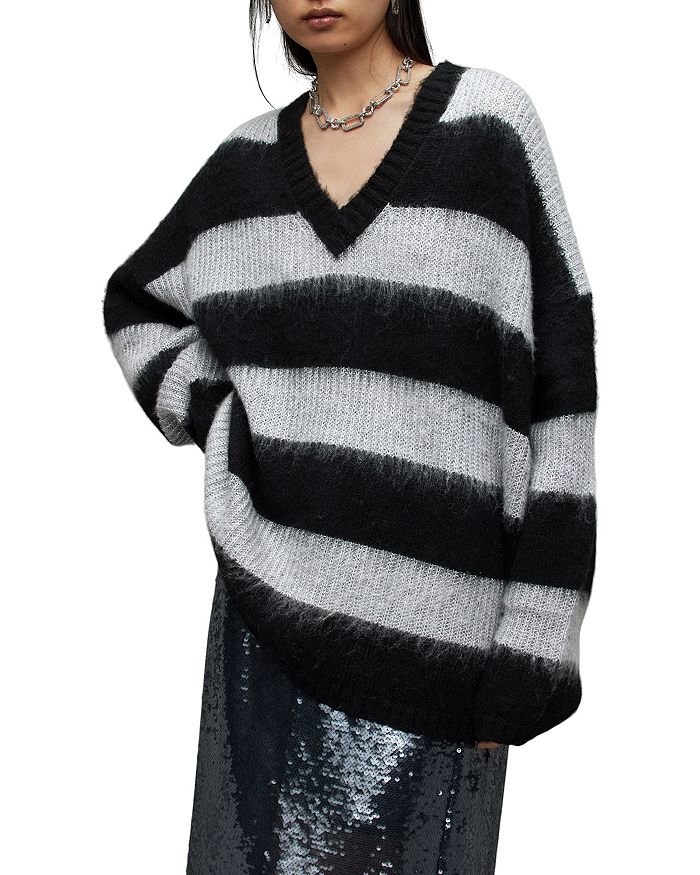 Metallic 2024 striped sweater