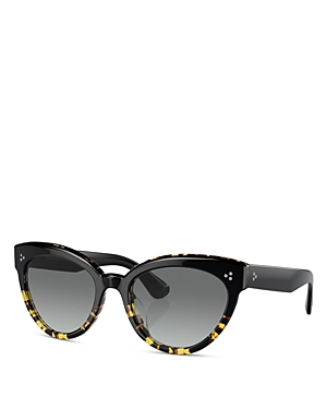 Oliver Peoples Roella Cat Eye Sunglasses, 55mm In Black/gray Gradient