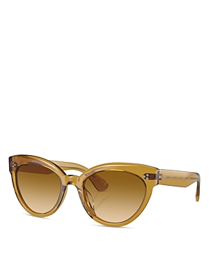 Oliver Peoples Roella Cat Eye Sunglasses, 55mm In Yellow/yellow Gradient