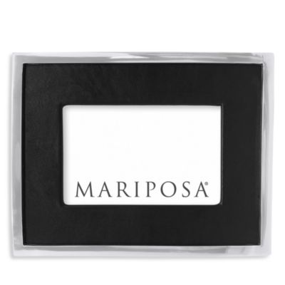 Leather with Metal Border Frame, 4&amp;quot; x 6&amp;quot;