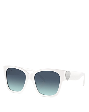 Tiffany & Co 54mm Gradient Square Sunglasses In White/blue Gradient