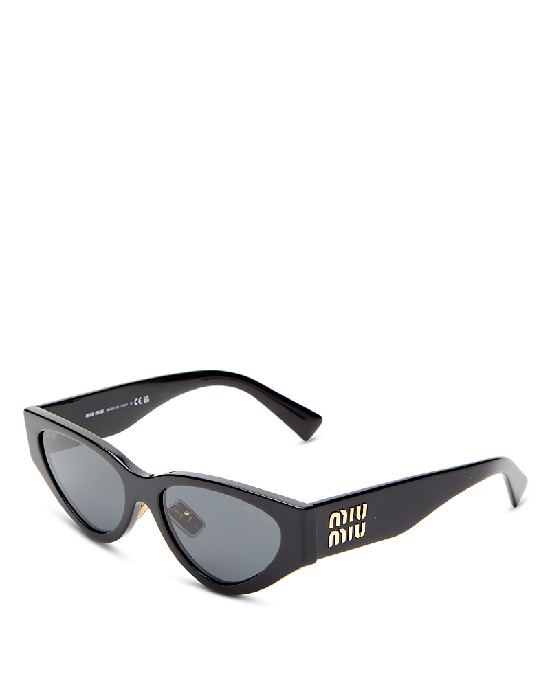 Miu Miu Cat Eye Sunglasses, 54mm In Black/blue Solid