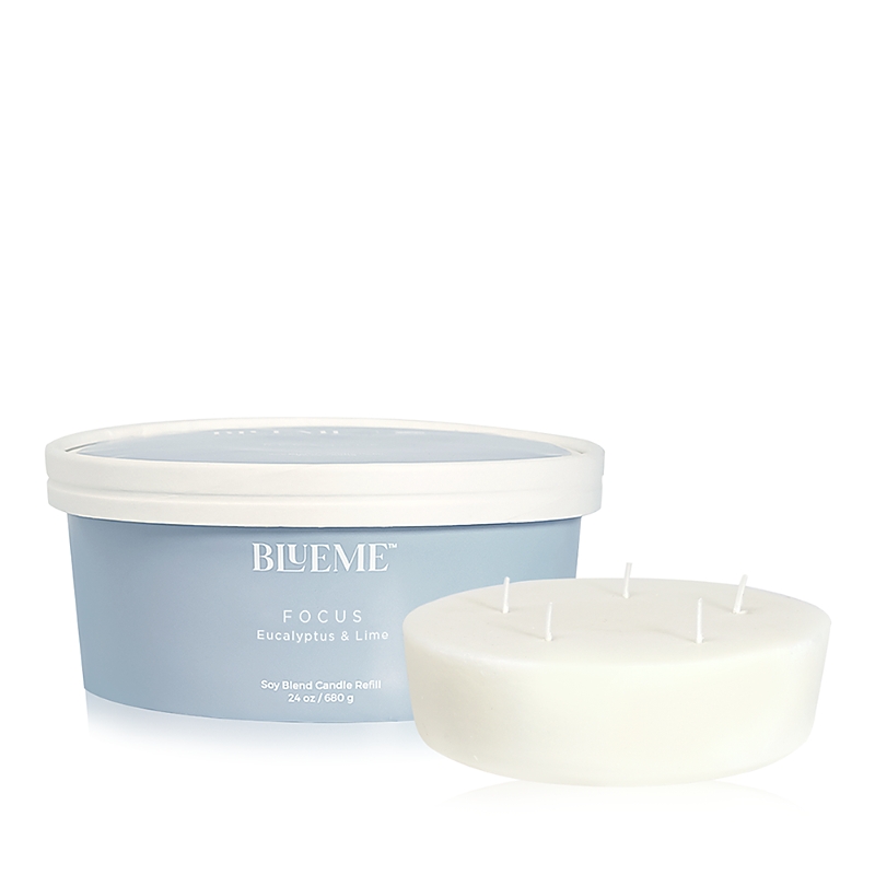 Blueme Focus Eucalyptus & Lime Large Recandle, 24 oz.