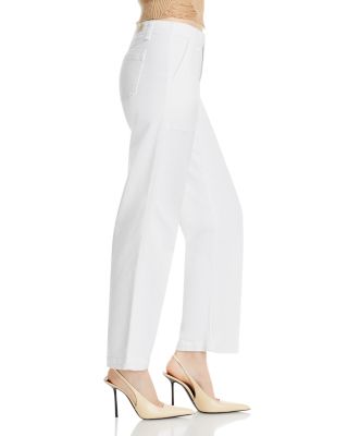 Analeigh High Rise Straight Leg Jeans in Cloud White