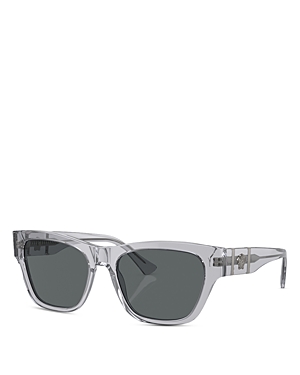 Versace Ve4457f Square Sunglasses, 55mm In Gray/blue Solid