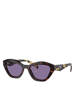 Prada Woman Sunglass Pr A02sf In Havana/purple Mirrored Solid