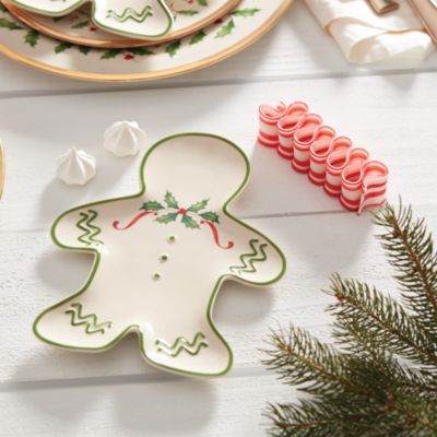Holiday Gingerbread Man Accent Plate