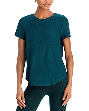 Shop Beyond Yoga On The Down Low Tee In Midnight Green Heather