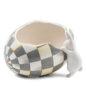 Shop Mackenzie-childs White Rabbit Vase In Multi
