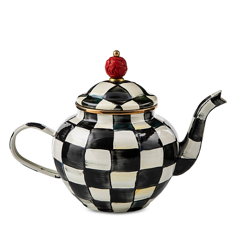 Mackenzie-childs Mackenzie Childs Courtly Check Enameled Steel 4-cup Teapot In Multi