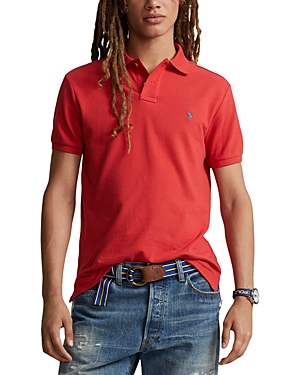 Shop Polo Ralph Lauren Cotton Mesh Classic Fit Polo Shirt In Post Red