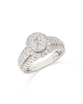 Bloomingdale's - Diamond Halo Multi Cut Halo Engagement Ring in 14K White Gold, 2.25 ct. t.w.