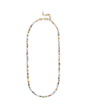 anni lu alaia petite beaded cultured freshwater pearl station necklace in 18k gold plated, 15.7
