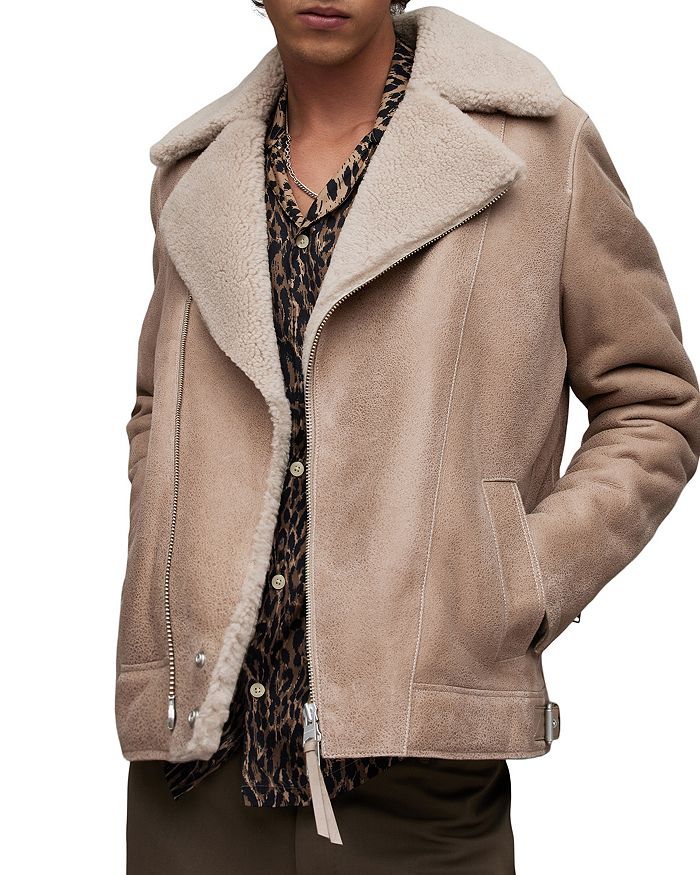 ALLSAINTS Rasco Shearling Biker Jacket Bloomingdale s