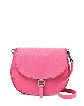 Pink Leather Cross Body Bag