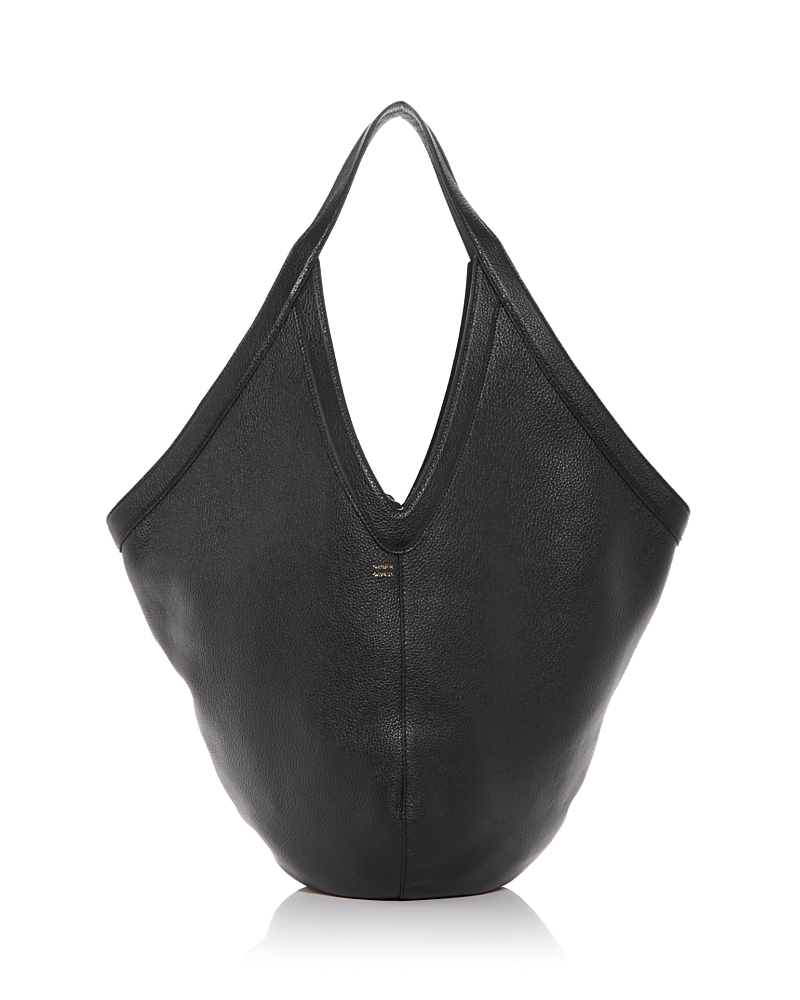 Mansur Gavriel Soft M Hobo Tote Bag In Black/gold