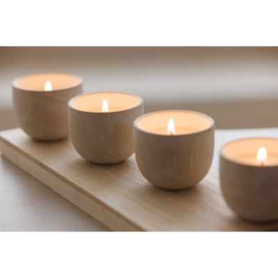 4 Piece Ceramic Votive Set: Calm, Balance, Nostalgia, Focus