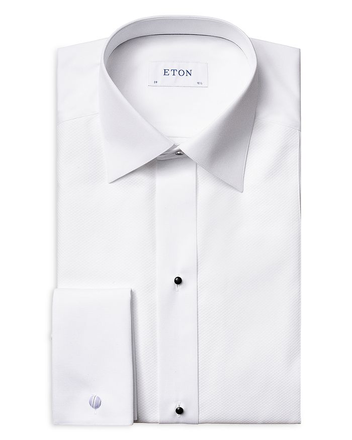 Eton Contemporary Fit White Piqué Formal Shirt | Bloomingdale's