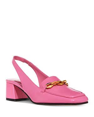 Shop Jimmy Choo Women's Diamond Tilda Slingback Heeled Loafers In Candy Pink