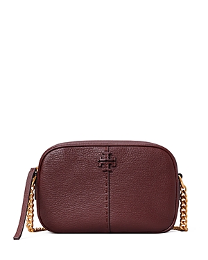 Tory Burch Mcgraw Camera Bag In Muscadine/gold