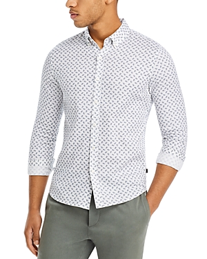 Michael Kors Slim Fit Long Sleeve Button Down Stretch Shirt